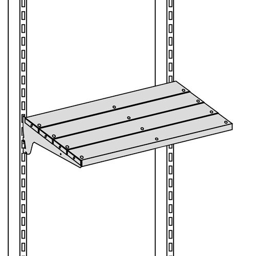 [041120] Estante metálico inclinable - Dim.: 625x428x30h mm - Gris ral 7035
