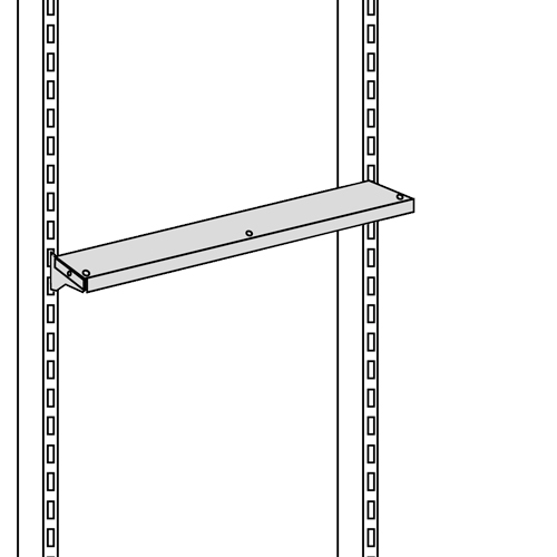 [041127] Estante metálico inclinable - Dim.: 1250 x 107 x 30h mm - Gris ral 7035
