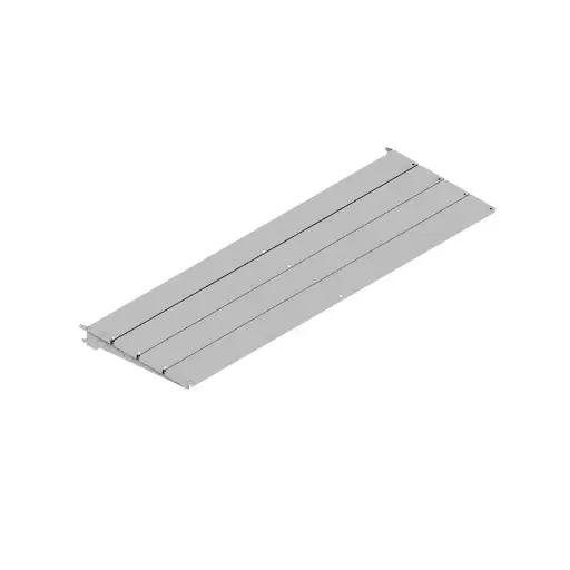 [041130] Estante metálico inclinable - Dim.: 1250 x 428 x 30h mm - Gris ral 7035