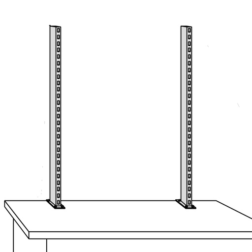 [041137] Montante metálico para panel vertical - Dim.: 1140h mm - 7035 Gris claro