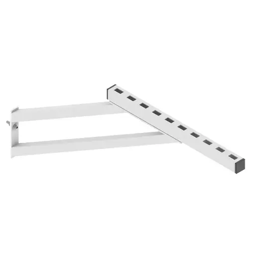 [041139] Brazo metálico para la unión de montante vertical con riel - Gris ral 7035