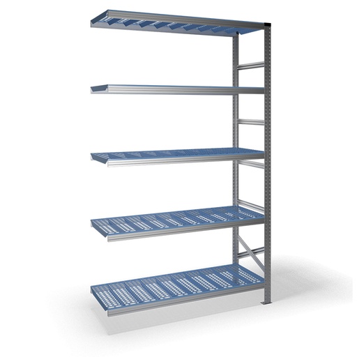 [041292] Estantería metálica adicional con 5 estantes de plástico - Dim.: 1500x500x2500h mm - acero galvanizado210