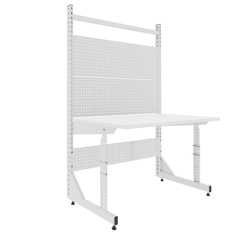 [041464] Estación de trabajo serie Table One a una cara (módulo inicial) - Dim.: 1280x760x1850h mm - Gris ral 7035