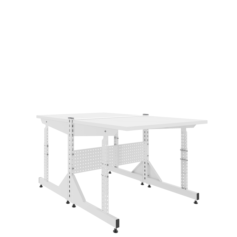 [041472] Estación de trabajo serie Table One a dos caras (módulo inicial) - Dim.: 1030x1460x760h mm - Gris ral 7035