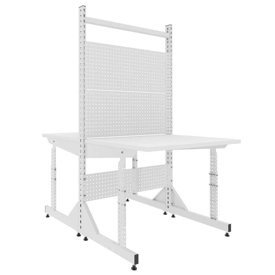 [041476] Estación de trabajo serie Table One a dos caras (módulo inicial) - Dim.: 1030x1460x1850h mm - Gris ral 7035