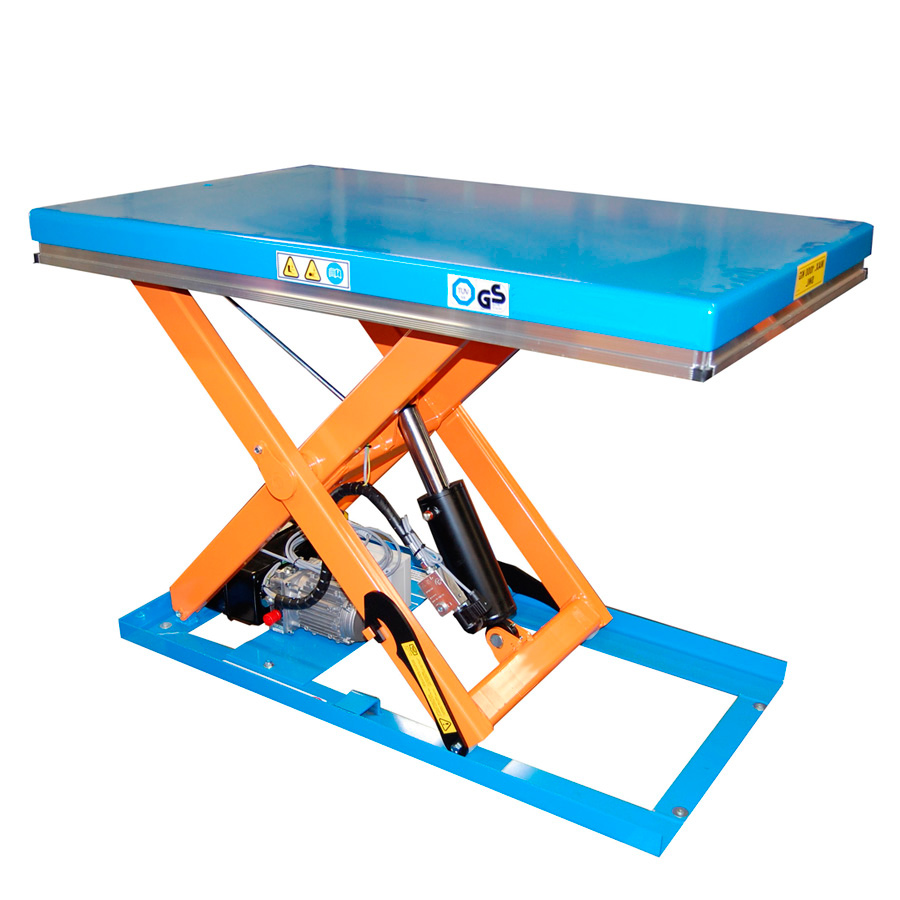 [041507] Mesa elevadora electrohidráulica de tijera simple - Carga: 1000 kg - Dim. plataforma: 1300x800 mm