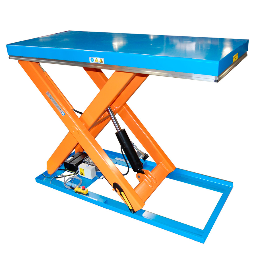 [041523] Mesa elevadora electrohidráulica de tijera simple - Carga: 1000 kg - Dim. plataforma: 2000x900 mm