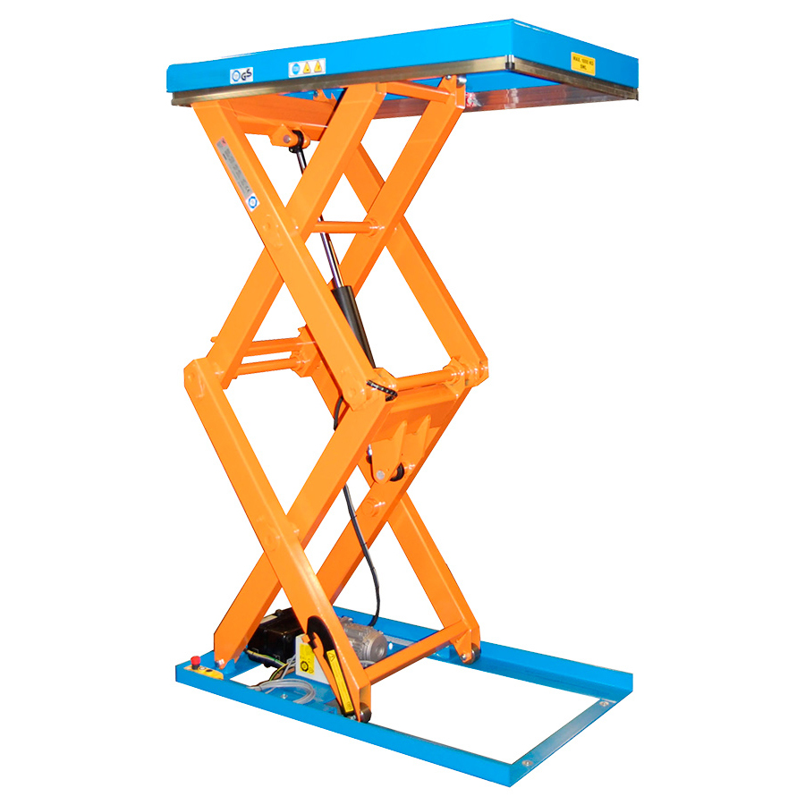 [041554] Mesa elevadora electrohidráulica de doble tijera - Carga: 1000 kg - Dim. plataforma: 1300x800 mm