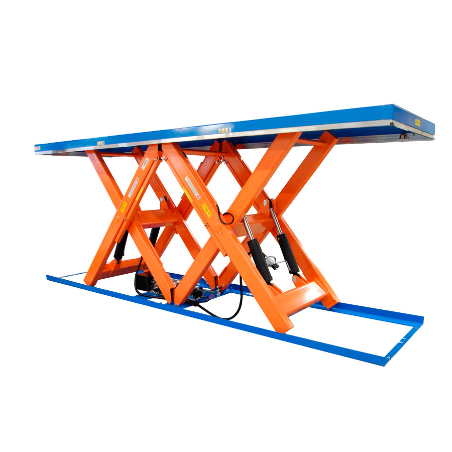 [041602] Mesa elevadora electrohidráulica de doble tijera en tándem - Carga: 6000 kg - Dim. plataforma: 5000x1300 mm