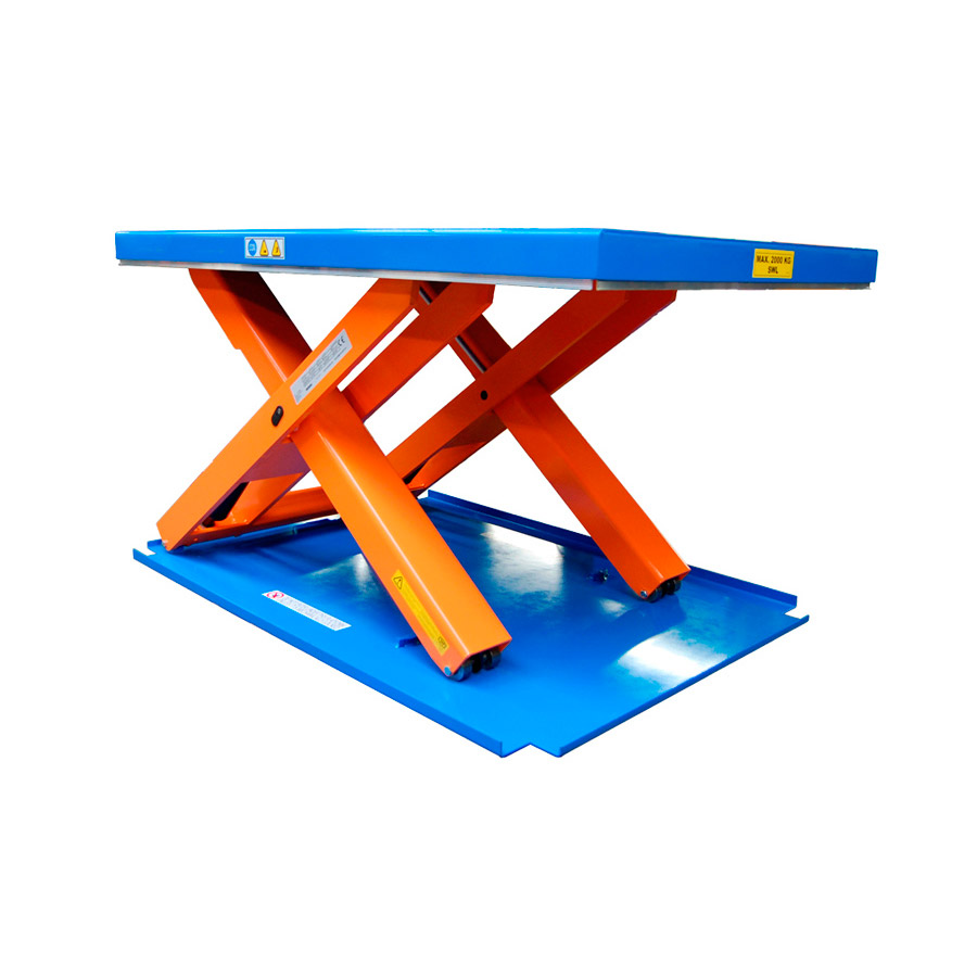 [041611] Mesa elevadora electrohidráulica de tijera superbaja - Carga: 2000 kg - Dim. plataforma: 1500x800 mm