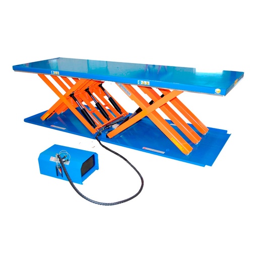 [041626] Mesa elevadora electrohidráulica de tijera superbaja en tándem - Carga: 3000 kg - Dim. plataforma: 3000x1000 mm