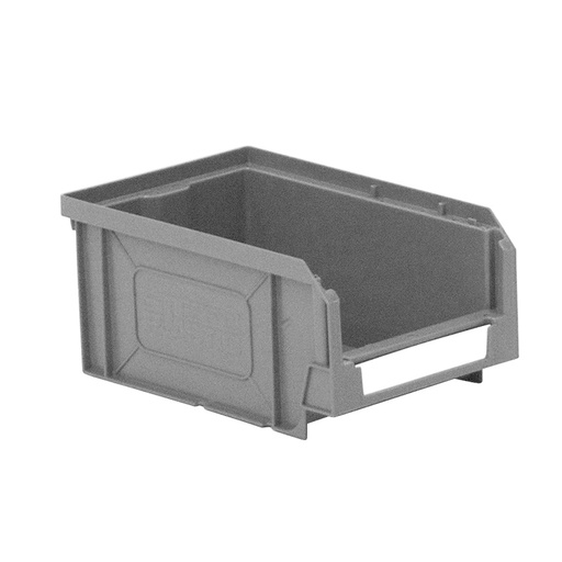 [041859] Caja plástica con apertura para almacenaje modelo Openbox K2 - Dim.: 105x160x75h mm - Gris