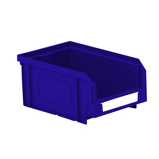 [041861] Caja plástica con apertura para almacenaje modelo Openbox K2 - Dim.: 105x160x75h mm - Azul