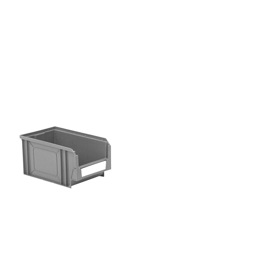 [041864] Caja plástica con apertura para almacenaje modelo Openbox K3 - Dim.: 144x235x120h mm - Gris