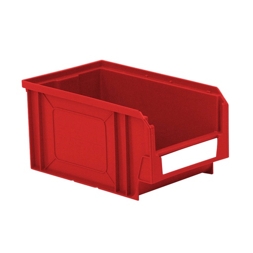 [041865] Caja plástica con apertura para almacenaje modelo Openbox K3 - Dim.: 144x235x120h mm - Rojo