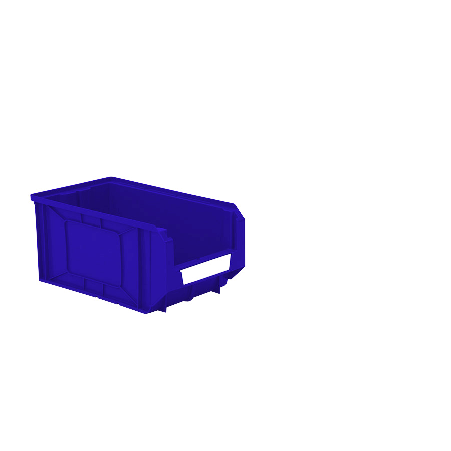 [041871] Caja plástica con apertura para almacenaje modelo Openbox K4 - Dim.: 205x345x163h mm - Azul