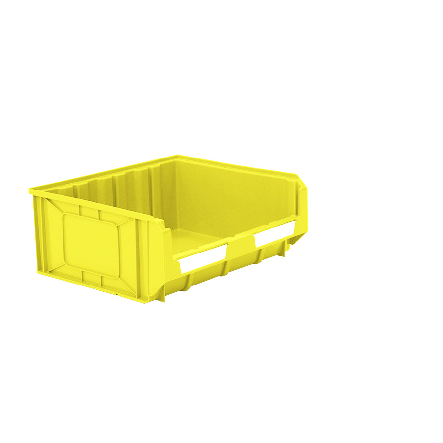 [041877] Caja plástica con apertura para almacenaje modelo Openbox K4/D - Dim.: 410x345x163h mm - Amarillo