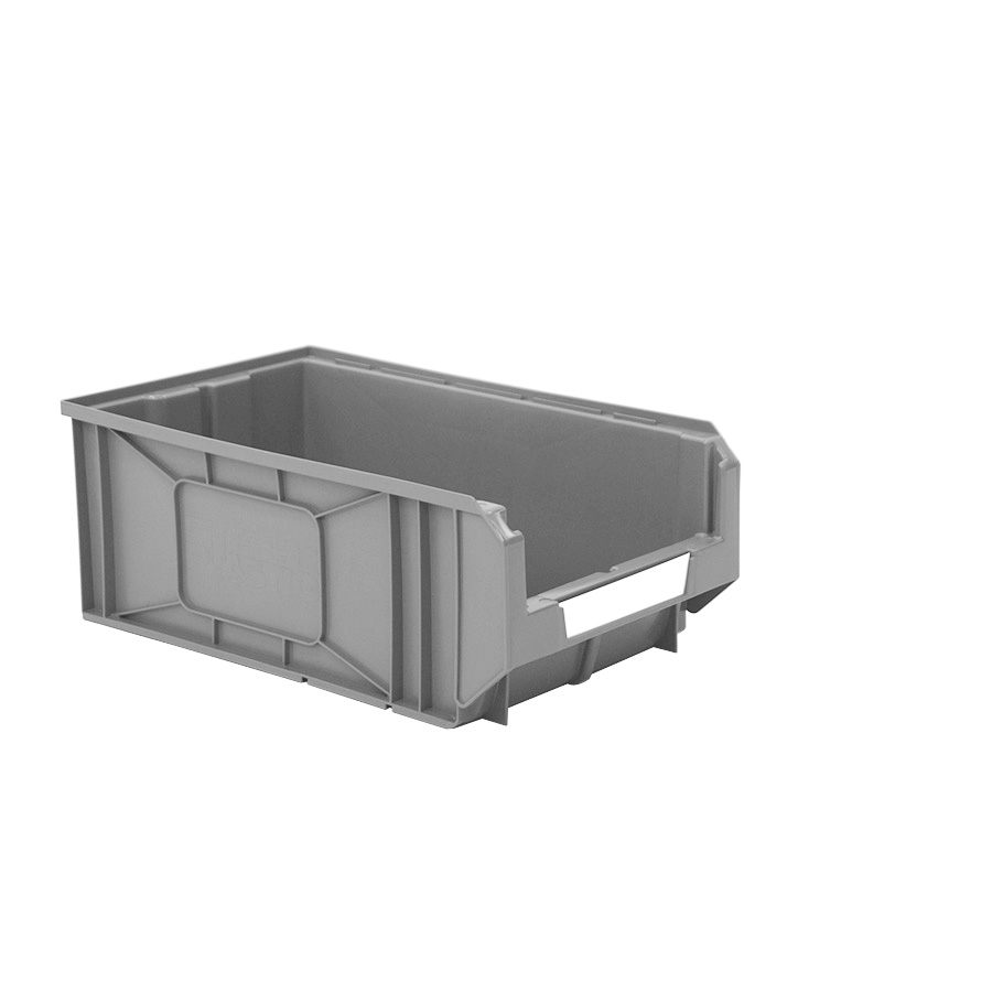 [041879] Caja plástica con apertura para almacenaje modelo Openbox K5 - Dim.: 298x485x189h mm - Gris