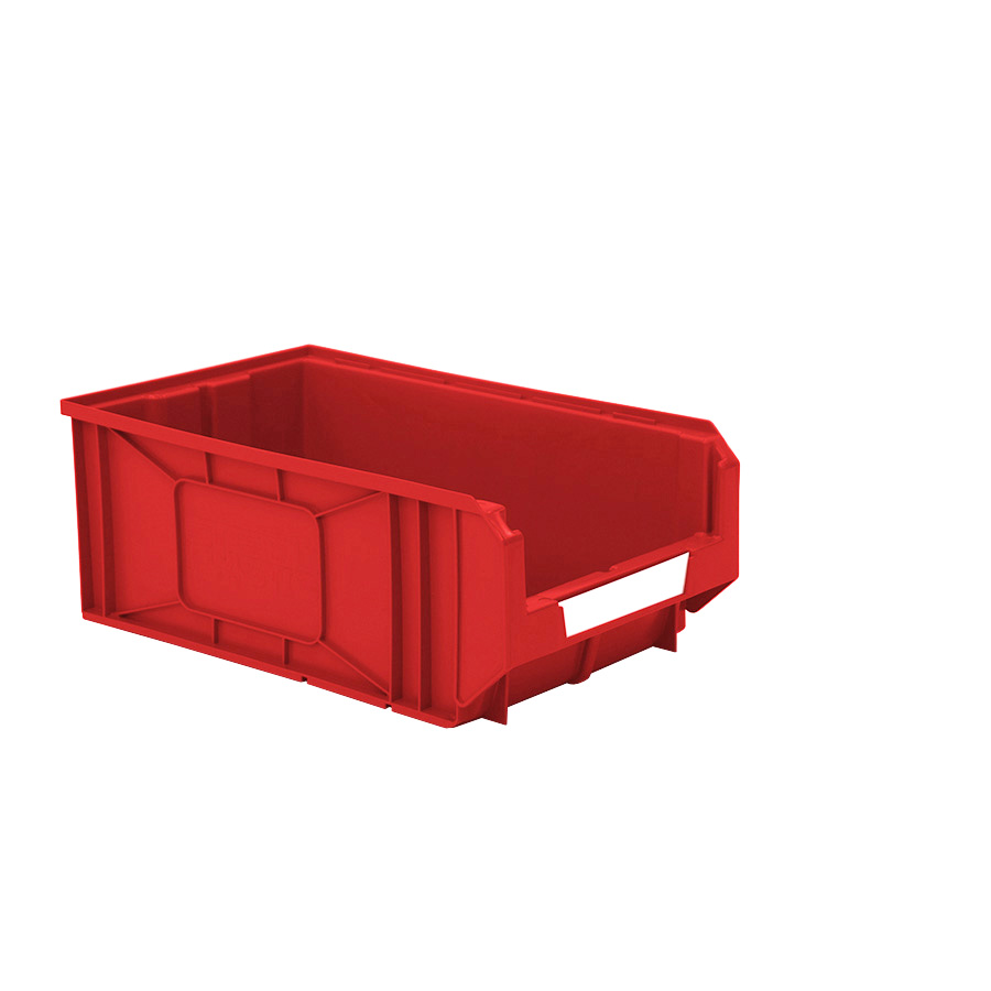 [041880] Caja plástica con apertura para almacenaje modelo Openbox K5 - Dim.: 298x485x189h mm - Rojo