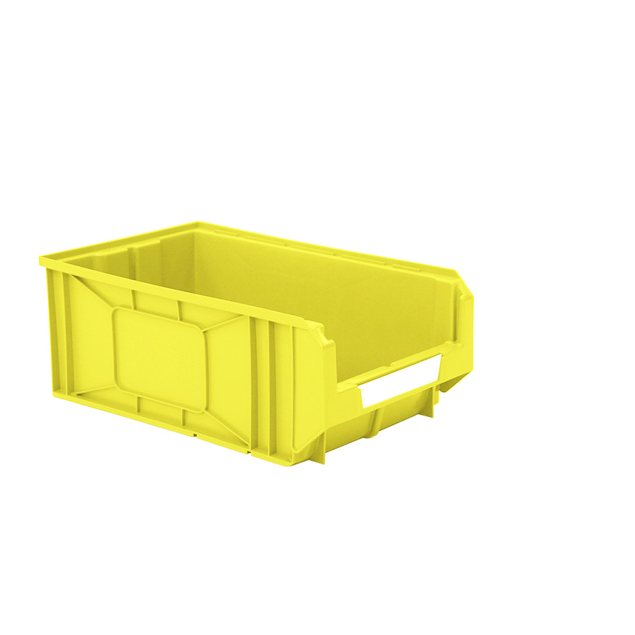 [041882] Caja plástica con apertura para almacenaje modelo Openbox K5 - Dim.: 298x485x189h mm - Amarillo