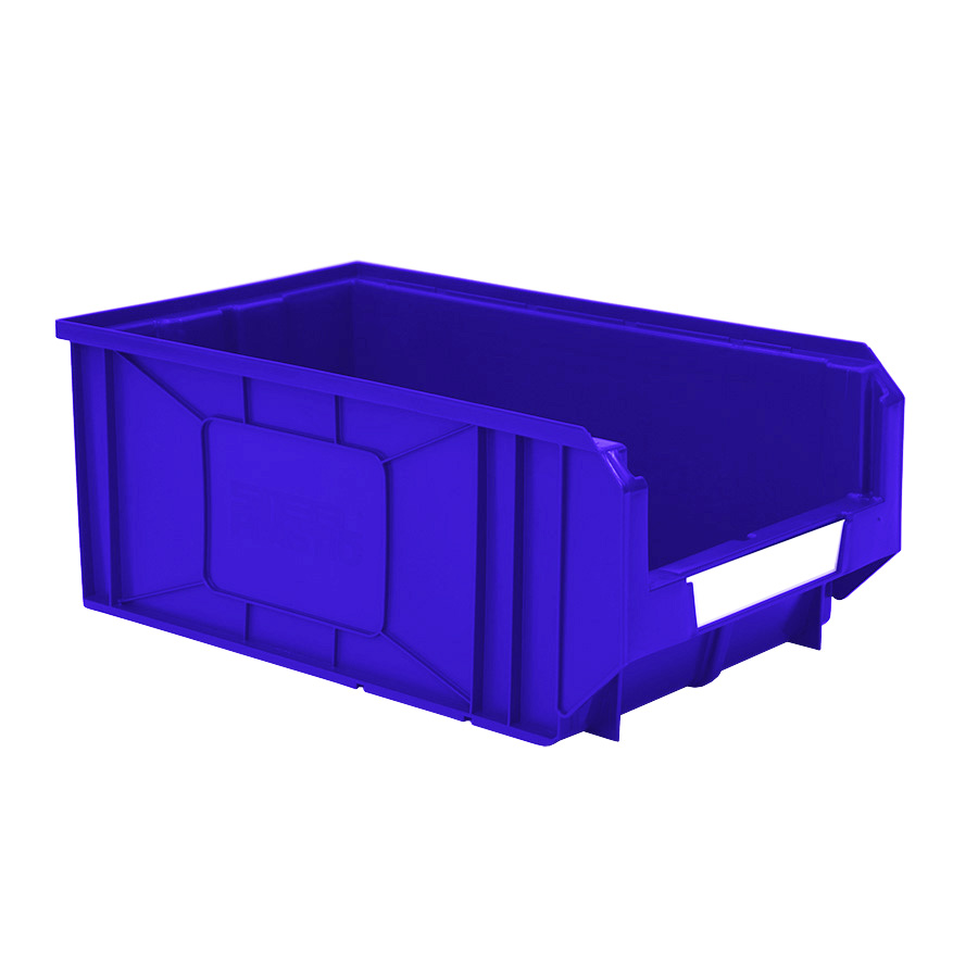 [041884] Caja plástica con apertura para almacenaje modelo Openbox K6 - Dim.: 372x600x250h mm - Azul