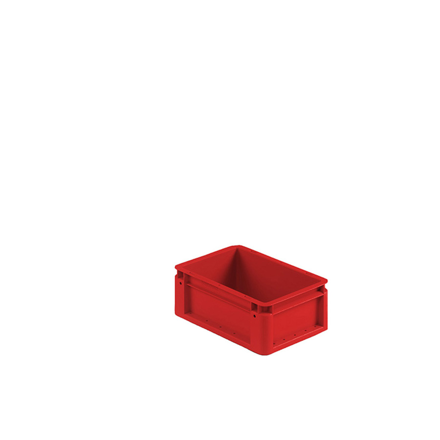 [041920] Caja plástica para transporte norma Europea serie Silverline con asas cerradas - Dim.: 300x200x120h mm - Rojo