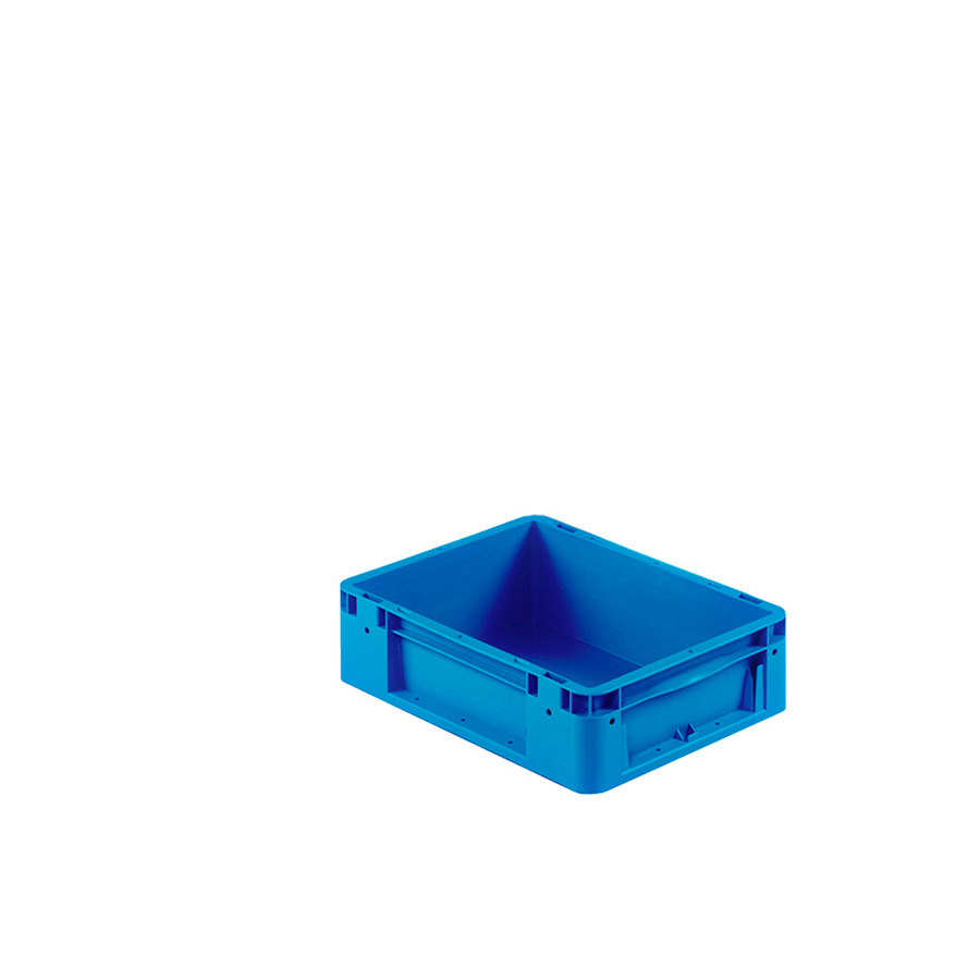 [041921] Caja plástica para transporte norma Europea serie Silverline con asas cerradas - Dim.: 400x300x120h mm - Azul