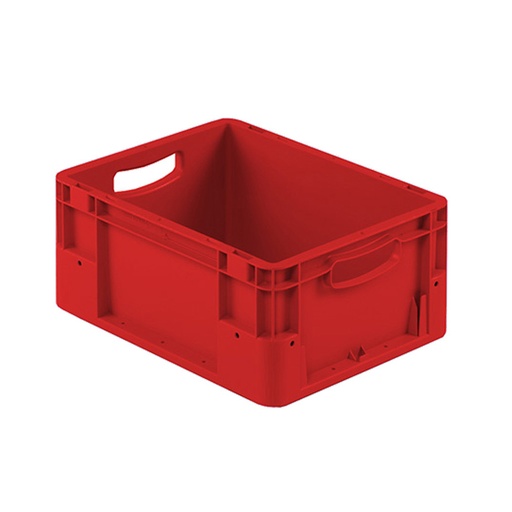 [041927] Caja plástica para transporte norma Europea serie Silverline con asas abiertas - Dim.: 400x300x180h mm - Rojo