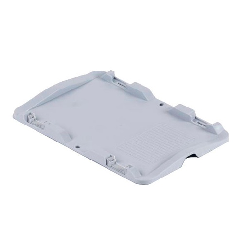 [041963] Tapa de plástico practicable mediante bisagras para caja Eurobox serie Silverline - Dim.: 300x200 mm - Gris