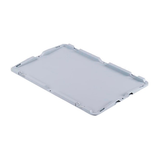[041965] Tapa plástica Eurobox serie Silverline con bisagras - Dim.: 600x400 mm - Gris