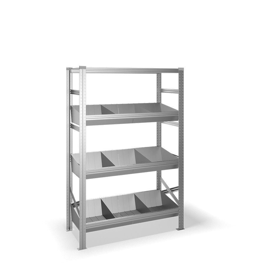 [041978] Estantería metálica con 4 estantes - Dim.: 1200x500x1972h mm - acero galvanizado