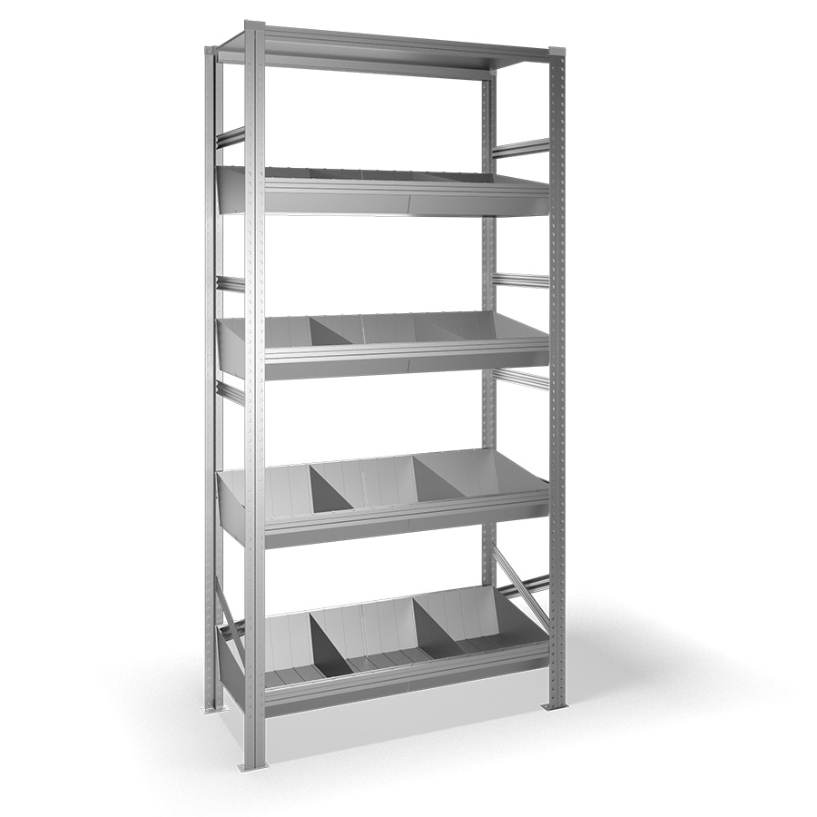 [041980] Estantería metálica con 5 estantes - Dim.: 1200x500x2500h mm - acero galvanizado