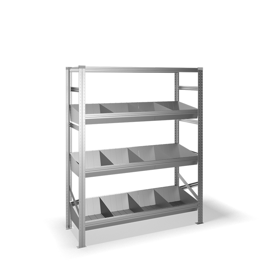 [041982] Estantería metálica con 4 estantes - Dim.: 1500x500x1972h mm - acero galvanizado