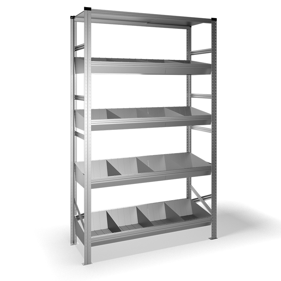 [041984] Estantería metálica con 5 estantes - Dim.: 1500x500x2500h mm - acero galvanizado