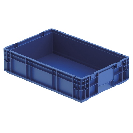 [042022] Caja plástica Eurobox para el sector automoción serie KLT de fondo liso perforado - Dim.: 600x400x150h mm - Azul