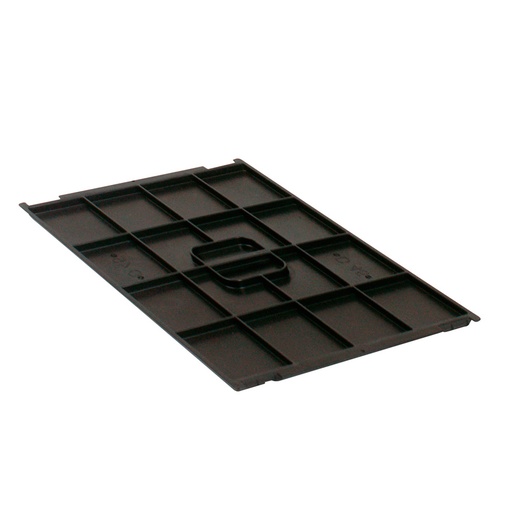 [042033] Tapa plástica para sector automotriz serie KLT con protección ESD - Dim.: 400x300 mm - Negro