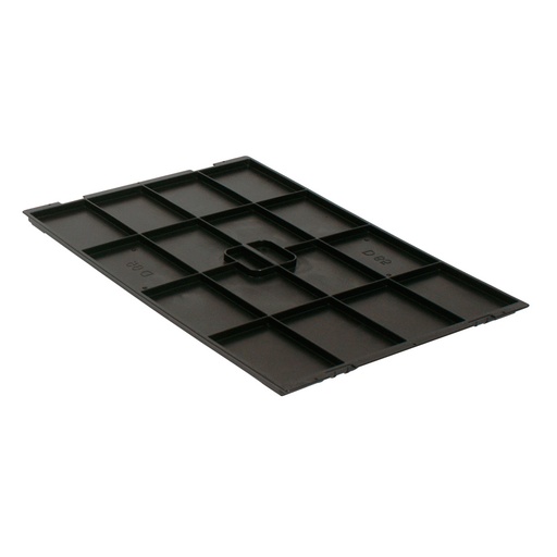 [042034] Tapa plástica para sector automotriz serie KLT con protección ESD - Dim.: 600x400 mm - Negro