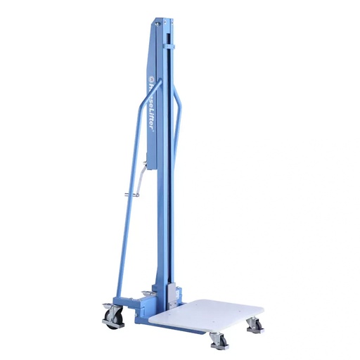 [042271] Elevador multiusos de traslación y elevación manual mediante manivela - Elevación máx.: 1500h mm - Carga máx.: 200 kg - Azul ral 5012