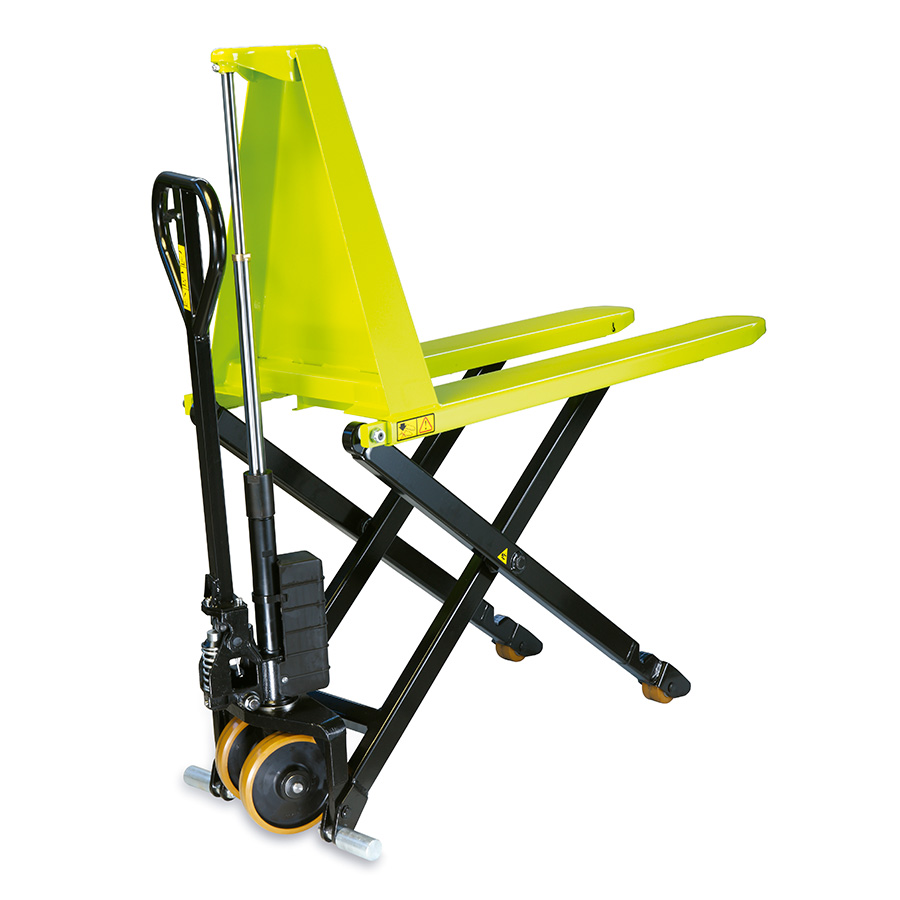 [042306] Transpaleta de pantógrafo con movimiento y elevación manual - Dim.: 1545x680x1285h mm - Verde Pantone 382C