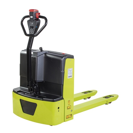 [042630] Transpaleta eléctrica de 1400 kg de carga (batería y cargador incorporado) - Dim. palas: 1150x525 mm - Verde Pantone 382C
