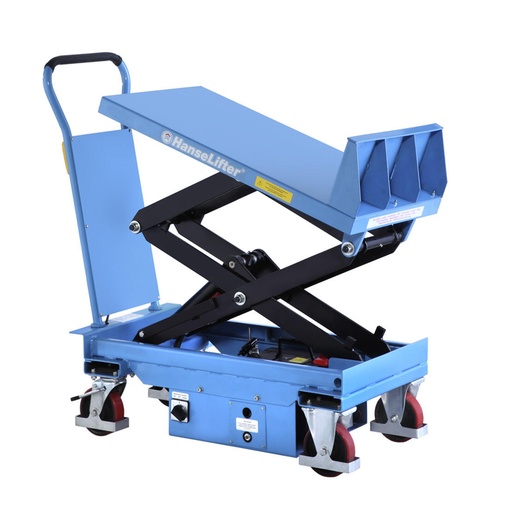 [042800] Mesa elevadora rodante de plataforma inclinable 45º - Traslación manual y elevación electrohidráulica - Carga 300 kg