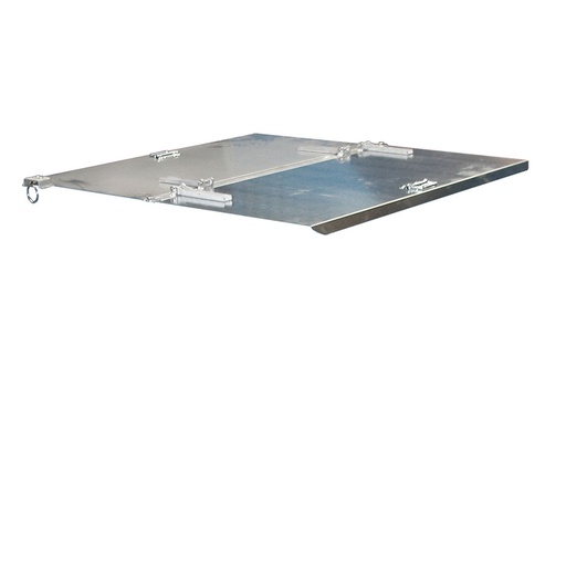 [042846] Tapa metálica abatible en una hoja para contenedor metálico de 0,75 m³ - acero galvanizado