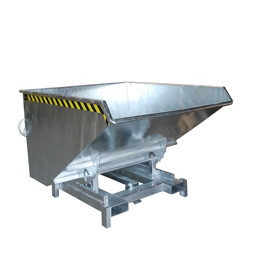 [042869] Contenedor metálico basculante 0,9 m³ (sin tapa) - Dim.:  1310x1580x970h mm - Acero galvanizado