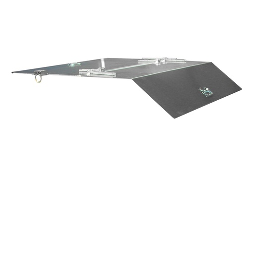 [042917] Tapa abatible articulada para contenedor de 1,5 m³ - acero galvanizado