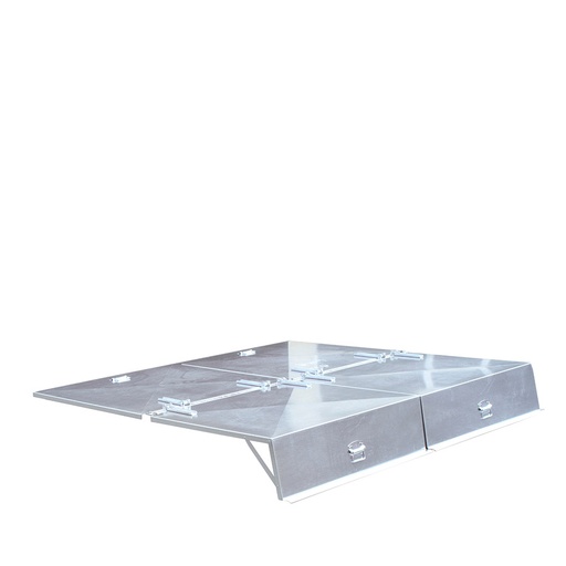 [042923] Tapa abatible articulada contenedor 4,0 m³ - acero galvanizado