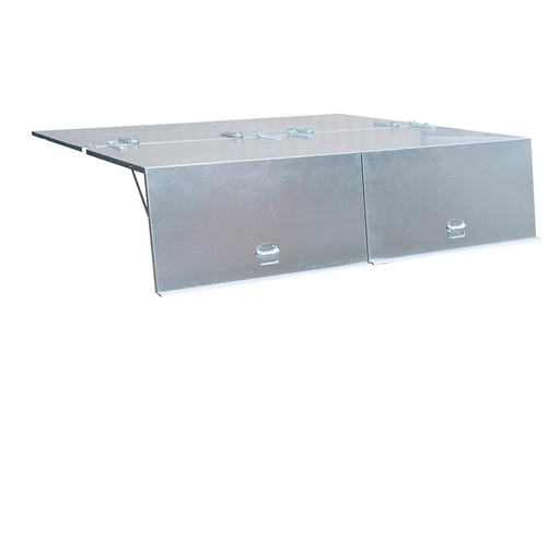 [042924] Tapa abatible articulada contenedor 5,0 m³ - acero galvanizado