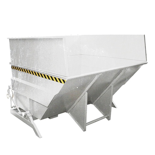 [042927] Contenedor metálico basculante 5 m³ (sin tapa) - Dim.:  2310x2280x1740h mm - acero galvanizado