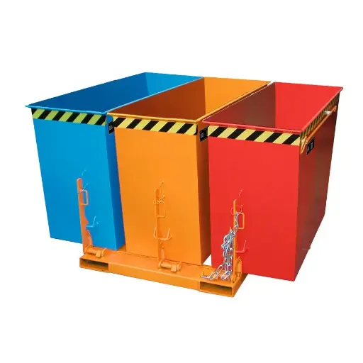 [042929] Triple contenedor basculante - Capacidad 3x600 lts. - Dim.: 1665x1675x1000 mm - Acero pintado