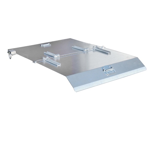 [042935] Tapa abatible articulada para contenedor de 0,3 m³ - acero galvanizado