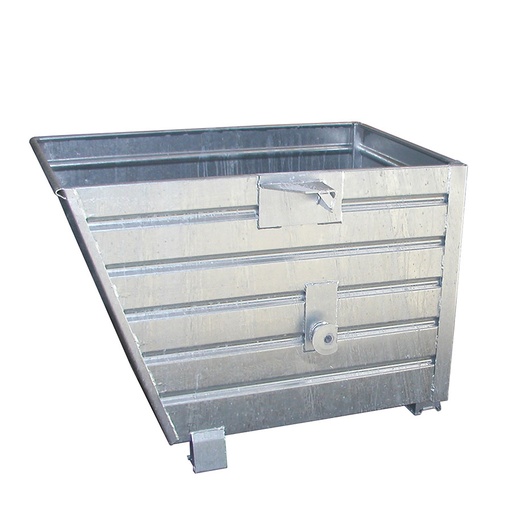[042943] Contenedor metálico apilable y basculante mediante implante - Cap. 0,7 m³ - Dim.: 1200x800x900 mm - acero galvanizado